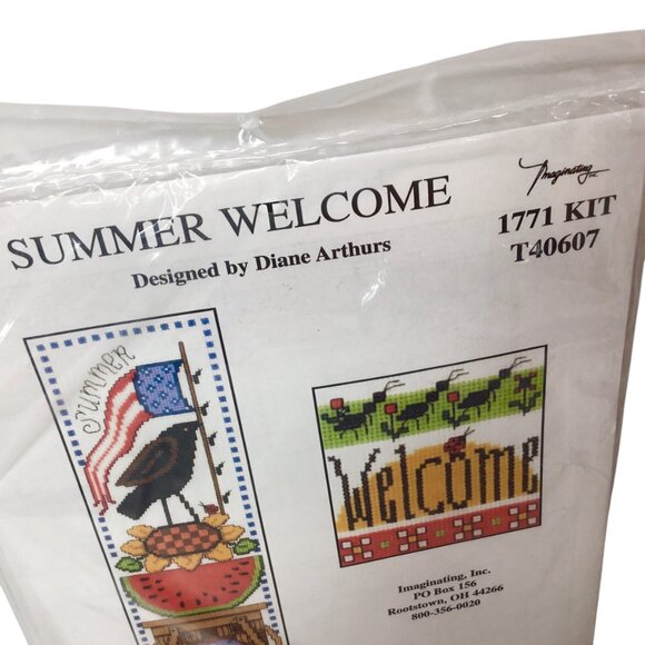 Summer Welcome Cross Stitch Kit Imaginating Diane Arthurs 1771 Flag Sunflower - Picture 5 of 7